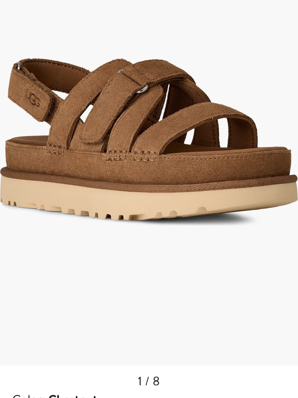 Women’s UGG Goldenstar Gleam platform sandal size 9.5 NWOT